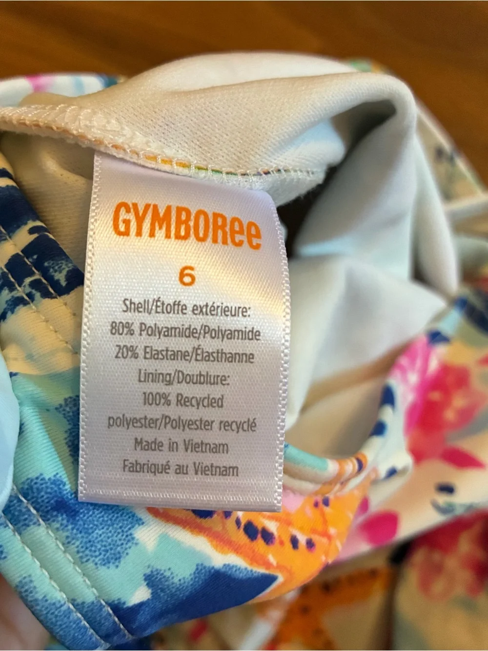 Gymboree Blue Floral Peplum One-Piece Swimsuit
